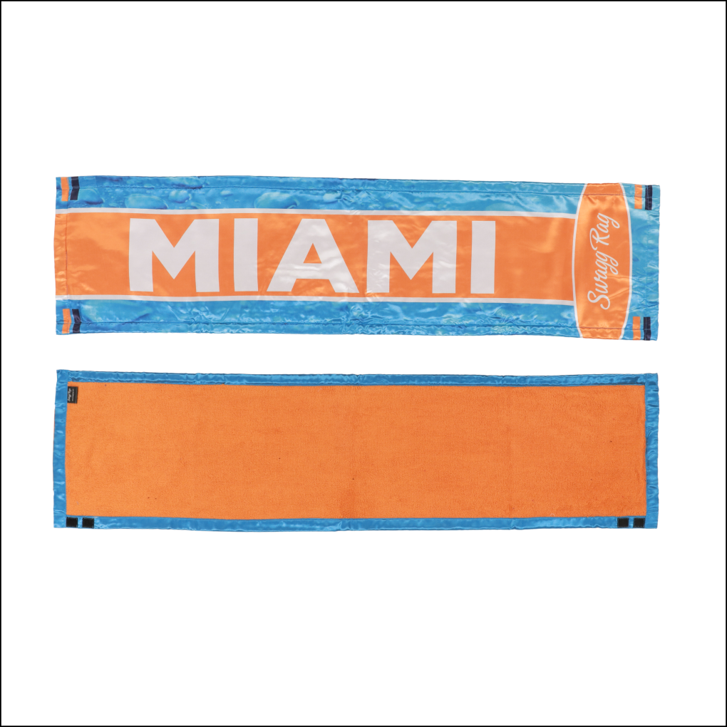 SWAG RAG™ Sports Fan Rally Towel - MIAMI - Teal, Orange, White